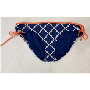 Cremieux Bikini Bottoms - Gold Beads - Blue Orange White - L